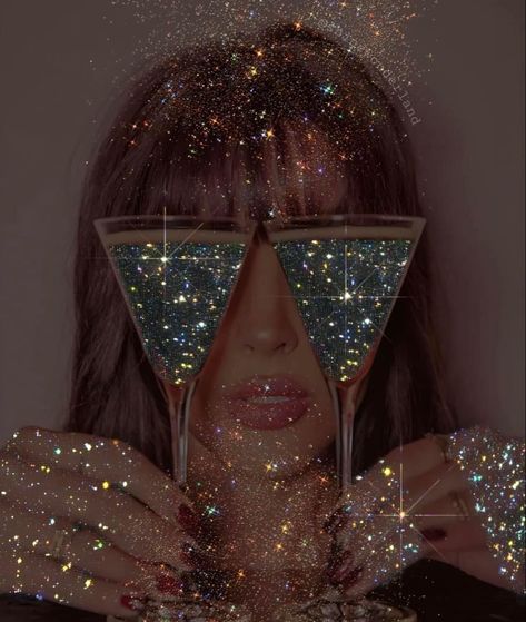 Glitter Champagne Glasses, Shimmer Aesthetic, Female Hustler, Women Mindset, Sparkly Aesthetic, Entrepreneur Woman, Vintage Elopement, Sparkle Aesthetic, Wifi Money