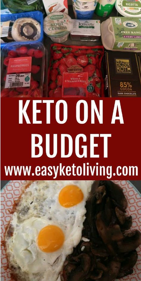 Keto On A Budget – tips for saving money on a low carb diet – with grocery list, recipes and meal ideas for beginners – with a video grocery shopping haul. Keto Uk Meal Plan, Keto On A Budget Shopping Lists, Keto Diet On A Budget, Frugal Keto Meals, Keto Meal Prep For The Week On A Budget, Budget Keto Meal Plan, Simple Keto Meal Plan For Beginners, Keto On A Budget Meals, Keto Budget Meals