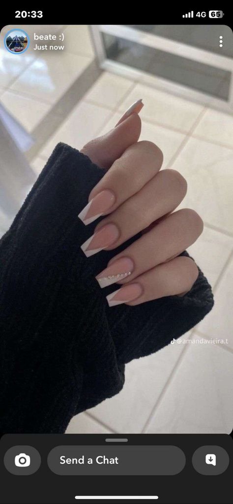 Ballerina Nails Designs, Acrylic Toe Nails, Wow Nails, Hippie Nails, Nagel Tips, Beige Nails, Summery Nails, Basic Nails, Ballerina Nails