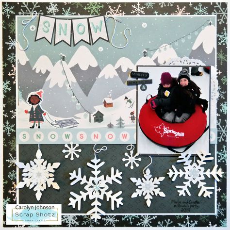 Snow - Scrapbook.com Scrapbooking Nature, Winter Scrapbook Layouts, Scrapbooking Sports, Winter Scrapbooking, Winter Scrapbook, Rubber Stamping Cards, Photography Crafts, Christmas Scrapbook Layouts, Yule Winter Solstice