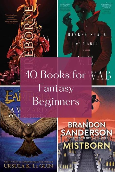 Embarking on a Magical Journey? Discover the Best Fantasy Books for Beginners! Today, I am sharing the top 10 fantasy books for beginners. Whether you’re new to this magical genre or looking for the perfect recommendation for a friend, I’ve got you covered. Top 10 Fantasy Books for Beginners Craving epic quests and fire-breathing dragons? […] The post Beginner’s Guide to Fantasy: 10 Books That Will Hook You Instantly! appeared first on The Bookish Mom. A Wizard Of Earthsea, Fantasy Books Magic, Best Fantasy Books, Dark Fantasy Novels, Books For Beginners, Epic Fantasy Books, Ya Fantasy Books, Fantasy Reads, A Darker Shade Of Magic