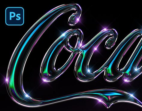 [FREE PSD] HOLOGRAPHIC CHROME TEXT EFFECT on Behance Chrome Letters, Chrome Text, Typography Tutorial, Gfx Design, Adobe Illustrator Graphic Design, Illustrator Design Tutorial, 타이포그래피 포스터 디자인, Photoshop Tutorial Design, Graphic Design Photoshop