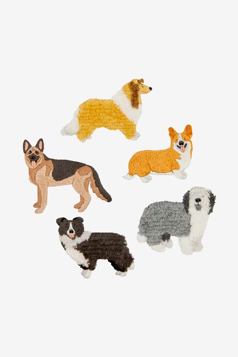 Pastoral / Herding dogs - DMC Embroidery Ideas To Sell, Dmc Patterns, Small Embroidery Designs, Crafting Hobbies, Needlecraft Patterns, Cross Stitch Embroidery Patterns, Drawing Graphic Design, Animal Knitting, Advanced Embroidery