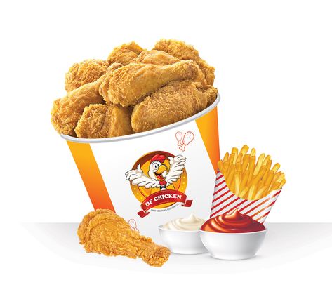 Broasted chicken bucket on Behance Broasted Chicken, Chicken Bucket, Illustration Product, Meat Chickens, Kiosk, Behance Portfolio, Graphic Design Illustration, Fried Chicken, Design Illustration