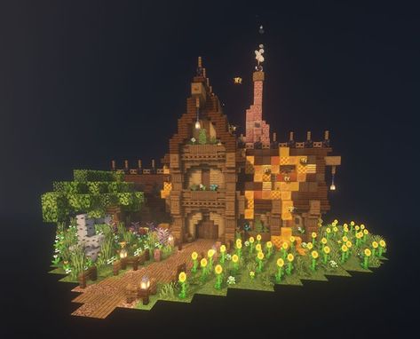 Minecraft Flower House, Minecraft Bee Farm, Minecraft Pumpkin, Honey Beehive, Minecraft Bee, He Came Back, Bee Stuff, Minecraft Cottage, Minecraft Medieval