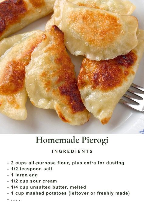 Homemade Pierogi Recipe, Pierogies Homemade, Pierogi Recipes, Healthy Grocery Lists, Weekday Dinner Ideas, Polish Food Recipes, Perogies Recipe, Italian Potatoes, Polish Dishes