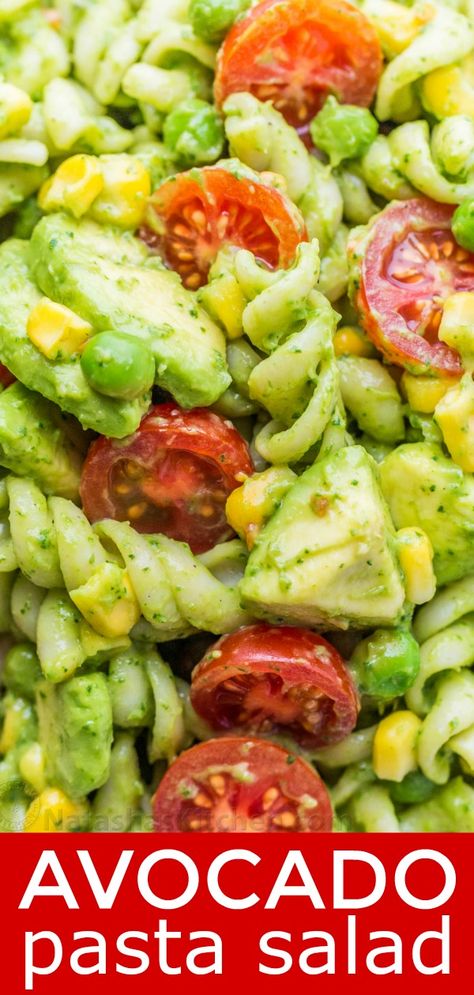 Creamy Avocado Pasta Salad, Creamy Avocado Pasta, Avocado Pasta Salad, Avocado Dessert, Mexican Breakfast Recipes, Avocado Pasta, Avocado Sauce, Cold Pasta, Pasta Salad Recipe