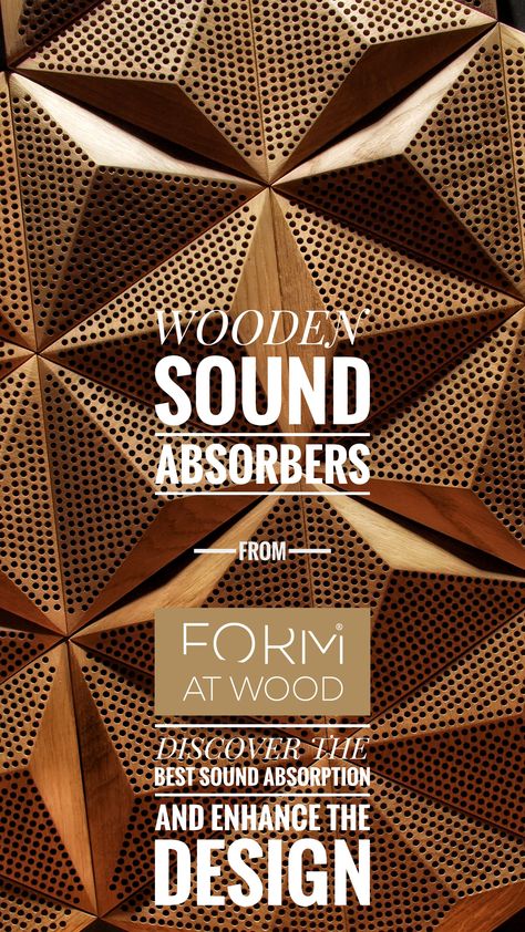 Wooden acoustic panels signed by the FORM AT WOOD brand – are a unique combination of exceptional aesthetics and original design with class A of sound absorption function. 🔇☑ The HEXAGO collection is FAW’s response to market demand for a product that meets stringent standards and building code requirements for interior acoustics, while also featuring a remarkable design. The sound-absorbing wall panels are ideal for use in offices, conference rooms, recording studios, or private media rooms.👌 Wood Sound Absorbing Panel, Sound Proof Room Design, Sound Absorbing Wall Decor, Office With Sound Panels, Soundproof Wall Design, Soundproof Panels Design, Wooden Acoustic Panels, Office Sound Absorption, Sound Boards Wall