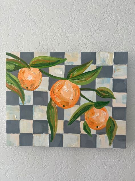 Checkered Art Painting, Scandi Painting, Checkered Painting Ideas, Checker Painting, Checkerboard Painting, Check Painting, Checkered Painting, Checkerboard Art, Painterly Florals