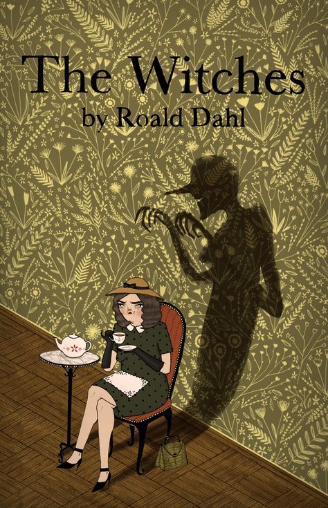 Witches by Roald Dahl, for Frankie Magazine (Mai Ly Degnan) Roald Dahl The Witches, Roald Dahl Aesthetic, The Witches Roald Dahl, Storybook Cover, Ronald Dahl, Irish Literature, Wolf Queen, Roald Dahl Quotes, Borrowed Time