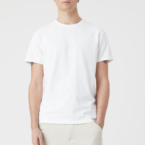 Ready to find your dream tee? Read on for the ultimate guide to what to look for as well as our pick of the best plain white t-shirts for men at the moment. White Tee Men, Plain White T's, Plain White T Shirt, Office Men, White Tshirt Men, Construction Workers, Plain White Tee, White T Shirts, Tshirt Men