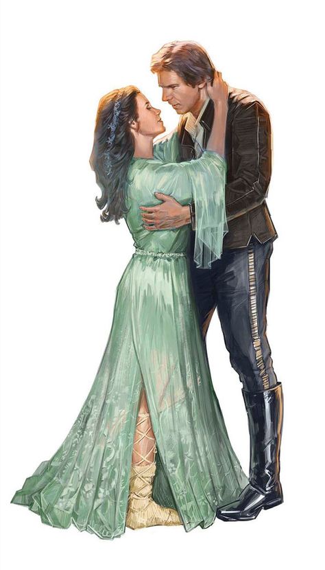 Leia And Han Fanart, Han And Leia, Novel Ideas, Star Wars Outfits, Leia Organa, That Dress, Star Wars Ships, Star Wars Artwork, Star Wars Fan Art