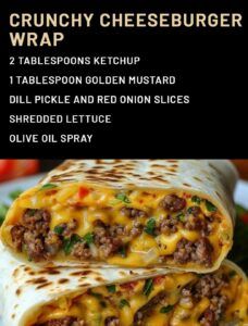 Cheeseburger Crunch Wrap, Cheeseburger Wrap, Caramel Apple Crisp Cheesecake, Burger Ingredients, Cheeseburger Wraps, Apple Crisp Cheesecake, Meatless Burgers, Caramel Apple Crisp, Classic Burger