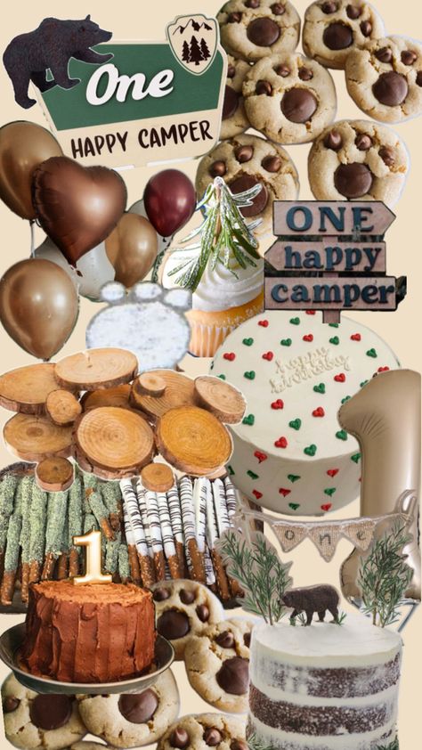 One Happy Camper Party, Happy Camper Party, Happy Camper Birthday Party, One Happy Camper, Birthday Party Food, Happy Camper, Happy Campers, Birthday Theme, Party Food