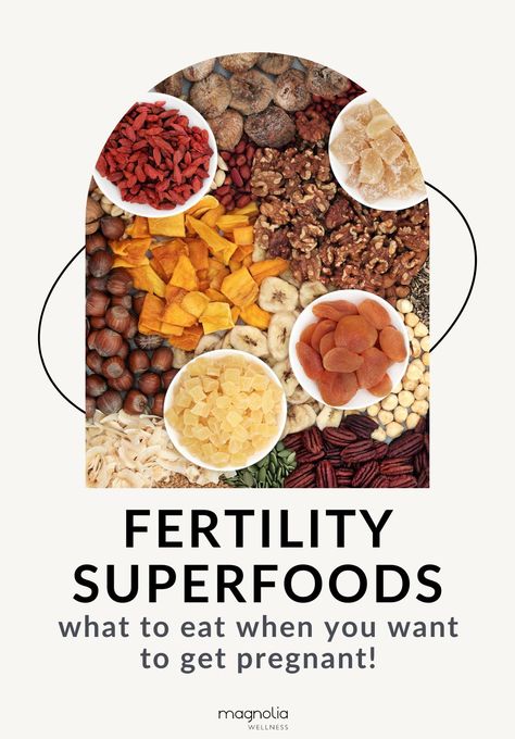 Are you trying to get pregnant naturally? Support your fertility health with these fertility super foods to eat to increase fertility in both men and women. Add these natural fertility foods daily for the ultimate fertility diet to optimize your fertility. Boosting your fertility includes much more than simply knowing what foods to eat and what foods to avoid so keep reading to find out more. Magnolia Wellness OC | Natural Fertility, Holistic Health & TCM Meals To Increase Fertility, Food To Boost Fertility In Women, Foods To Promote Fertility, Meals To Help With Fertility, Fertility Boosting Foods, Food To Get Pregnant Fertility Diet, Increase Fertility, Fertility Smoothie, Fertility Nutrition