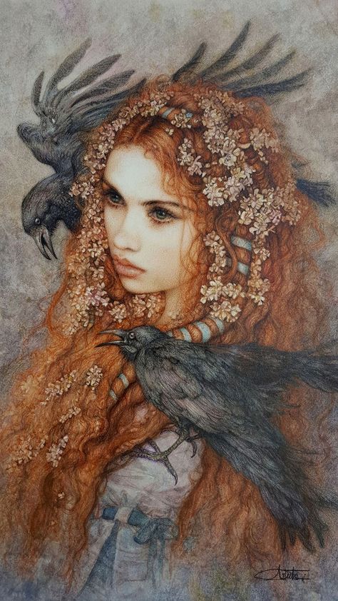 Fairytale Art, Ethereal Art, Whimsical Art, Art Classes, Dark Art, Female Art, Animal Art, Art Inspo, Beautiful Art