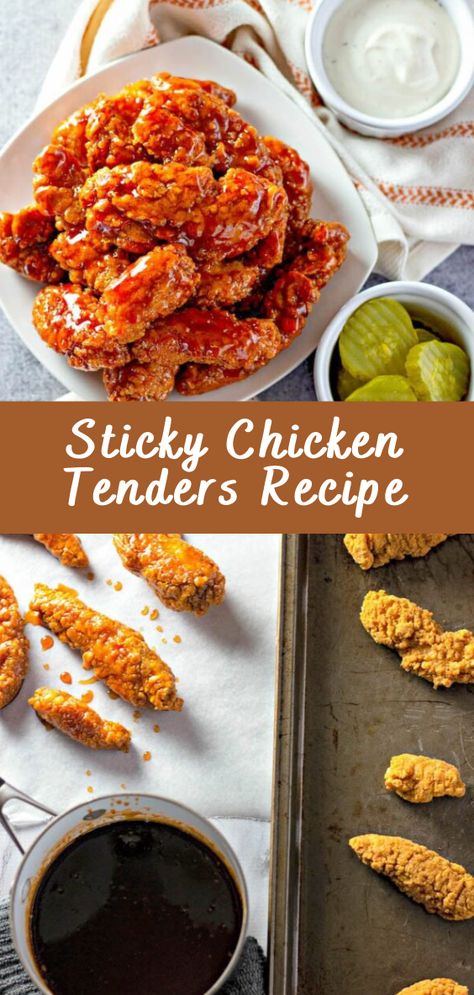 Sticky Chicken Tenders Recipe: A Finger-Licking Delight If you’re a fan of succulent chicken with a touch of sweetness and a hint of spice, then look no further than this sticky chicken tenders recipe. These delectable bites are perfect for any occasion, from family dinners to game day snacks. With their irresistible combination of flavors […] The post Sticky Chicken Tenders Recipe appeared first on Cheff Recipes. Sticky Chicken Fingers, Things To Do With Chicken Tenders, Spicy Chicken Tenders, Sticky Chicken, Chicken Fingers, Chicken Tender Recipes, Tenderloin Recipes, Game Day Snacks, Chicken Tenders