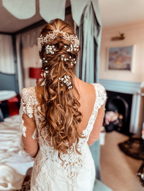 - Make Me Bridal Artist: Bride By Becky. #bohemian #boho #bridalhair #plaitupdo Plaited Updo, Devine Goddess, Goddess Bride, Goddess Makeup, Beautiful Bridal Hair, Hair And Makeup Artist, Bespoke Wedding, Wedding Hair And Makeup, Natural Look