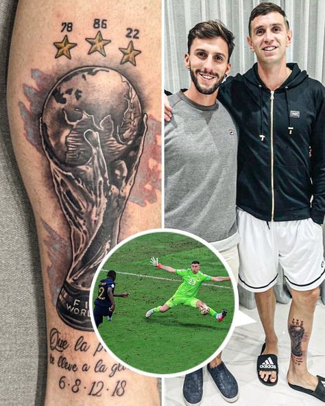 Emi Martinez, Cup Tattoo, Justin Bieber Style, Messi Argentina, World Cup Final, Cup Final, Fifa World Cup, Leg Tattoos, I Tattoo