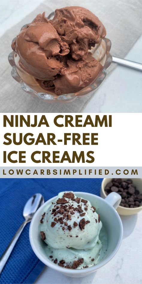 Ninja Creamy Keto Recipes, Low Carb Ice Cream Ninja Creami, Ninga Cremi Recipes Healthy, Healthy Blender Ice Cream, Ninja Creami Keto Vanilla Ice Cream, Ninja Creami Ice Cream Recipes Keto Chow, Healthy Ninja Cream Recipes, Ninja Creami Ice Cream Recipes Sugar Free Pudding, Ninja Creami Healthy Recipes Ww