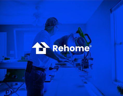 Logo and brand identity concept for Rehome Renovation Logo, Company Identity, Branding Logo Design, Brand Identity Design, Graphic Design Branding, Design Concept, Branding Design Logo, Freelancing Jobs, Identity Design