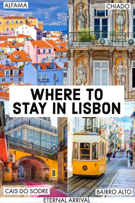 Planning to travel Lisbon? Here is a guide to the best Lisbon neighborhoods and where to stay in Lisbon, from Alfama to Bairro Alto to Principe Real to Chiado to Cais do Sodre & beyond. Whether you want to be near the best things to do in Lisbon, the best restaurants, shopping, nightlife, or architecture, here are my tips for the best areas to stay in Lisbon, best hotels in each Lisbon neighborhood, & other Lisbon travel tips. Lisbon Where To Stay, Lisbon Neighborhoods, Lisbon Itinerary, Portugal Travel Guide, Lisbon Travel, Travel Portugal, Europe Trip Itinerary, Visit Portugal, Countries To Visit