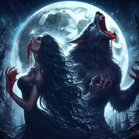 Wolf Fantasy Art, Magia Das Ervas, Wolves And Women, Werewolf Art, Character Inspiration Male, Art Couple, Fantasy Sci Fi, Wolf Girl, Art Fantasy