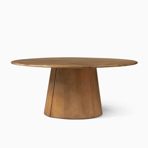 Anton Round Pedestal Dining Table (48", 60", 72") | West Elm 70’s House, Round Pedestal Dining, Round Pedestal Dining Table, Round Wood Dining Table, Diy Dining Table, Floor Remodel, Furniture Trends, Pedestal Dining Table, Outdoor Dining Furniture