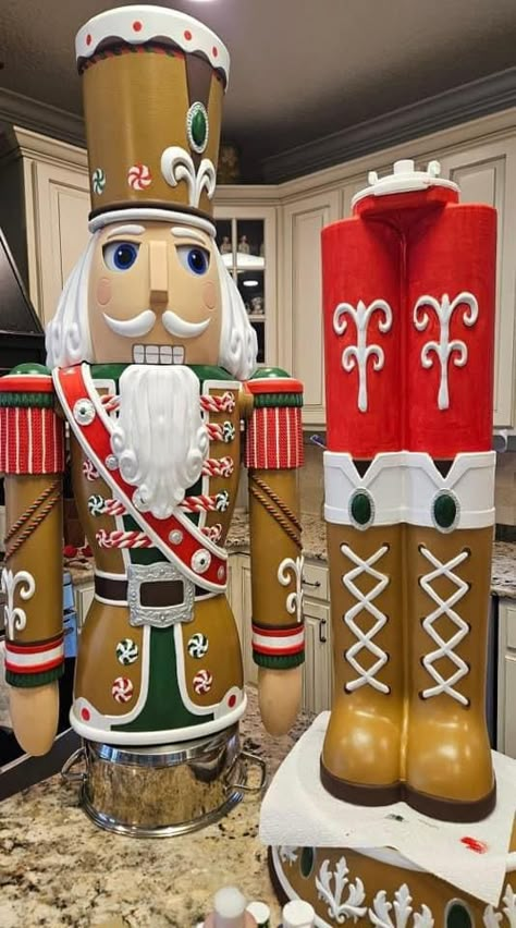 Nutcracker Makeover, Diy Nutcracker, Vintage Inspired Christmas Decor, Nutcracker Ideas, Outdoor Christmas Diy, Nut Crackers, Sleigh Bells Ring, Nutcracker Decor, Nutcracker Christmas Decorations