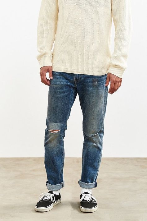 Levi's Levi's 511 The Meadow Repaired Slim Jean Levi’s 511 Outfit Men, Levis 511 Men Outfits, Vegas Attire, Attire Guide, Vintage Jeans Mens, Slim Cut Jeans, Ripped Jeans Men, Denim Inspiration, Mens Fashion Jeans