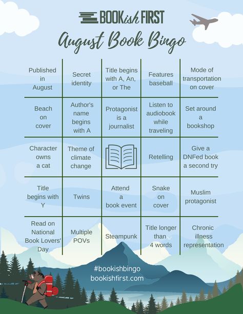 August 2024 Bookish Bingo 🌄 Bookish Bingo, Bingo Books, Reading Bingo, Book Club Meeting, Instagram Square, Bingo Board, Lovers Day, Book Talk, What Book