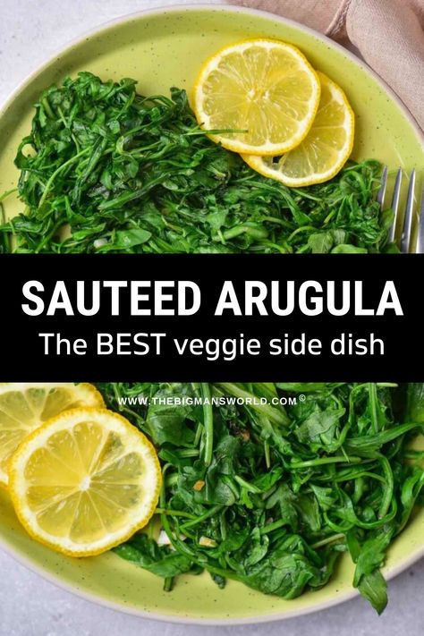 Cooked Arugula, Green Vegetable Recipes, Arugula Recipes, Arugula Salad Recipes, Roasted Vegetable Recipes, Sauteed Spinach, Dinner Guests, Veggie Side Dishes, Green Vegetables