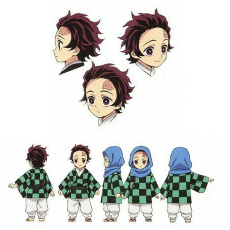 Childhood Tanjiro Reference Sheet, Tanjiro Design, Slayer Character Design, Demon Slayer Character Design, Kny Character Design, Demon Slayer Character Sheet, Demon Slayer Design, Kny Png, Kny Reference