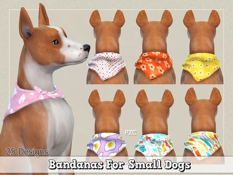 Pinkzombiecupcakes' Bandanas For Small Dogs(The Sims4 Cats and Dogs Ep required) Sims 4 Cc Dog Clothes, Sims 4 Dog, Sims 4 Pets Mod, Sims Pets, Dogs Accessories, Sims 4 Traits, Sims 4 Mm Cc, Sims 4 Cc Folder, Sims 4 Mm