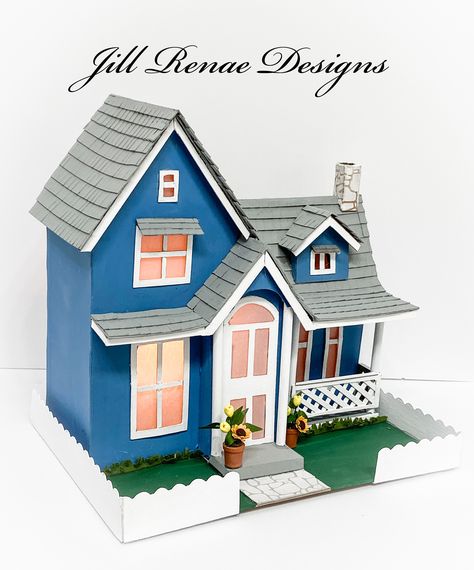 Diy Mini House Model, Printable Model Card Houses, Foam Board House Model, Diorama House Building, Cardboard Town, Diorama House, Paper Architecture Model House, Cool Bird Houses, Popsicle Stick Art