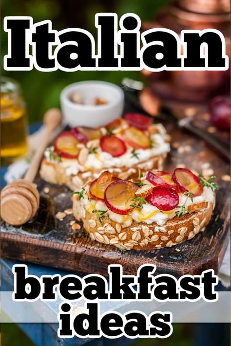 Italian breakfasts are light, sweet, and satisfying, perfect for anyone who loves coffee, pastries, and everything delicious. You can experience the authentic taste of Italy with these Italian breakfast ideas in your own home. Your morning is about to become magnifico with the recipes below! So, set your alarm with excitement because your rendezvous with a delectable Italian breakfast is just around the corner. Buongiorno, delicious! Italian Food Breakfast, Breakfast European, Breakfast Italy, Italy Breakfast, Italian Breakfast Ideas, Breakfast In Italy, Italian Brunch Ideas, Breakfast Inspiration, Italian Brunch