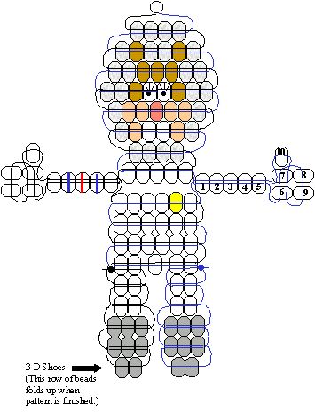 SpongeBob Sandy pony bead pattern Pony Beads Patterns, Spongebob Sandy, Bead Creatures, Plastic Bead Crafts, Pony Bead Animals, Beads Projects, Bead Animals, Pony Bead Projects, Pony Bead Crafts