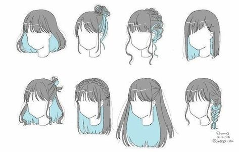 Comic Woman, Anime Hairstyles, Pelo Anime, Drawing Hair Tutorial, Roll Hairstyle, Cartoon Hair, Hair Sketch, Front Hair Styles, Anime Hair