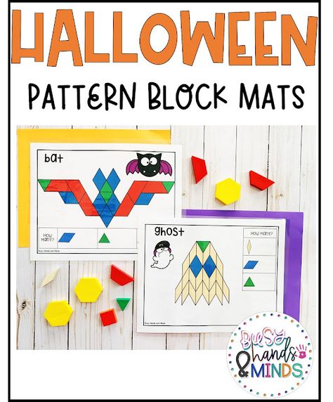 Halloween Math Activities Preschool, Kindergarten Halloween Crafts, Halloween Kindergarten Activities, Hallowen Crafts, Halloween Theme Preschool, Preschool Patterns, Halloween Math Activities, Shapes Kindergarten, Halloween Resources