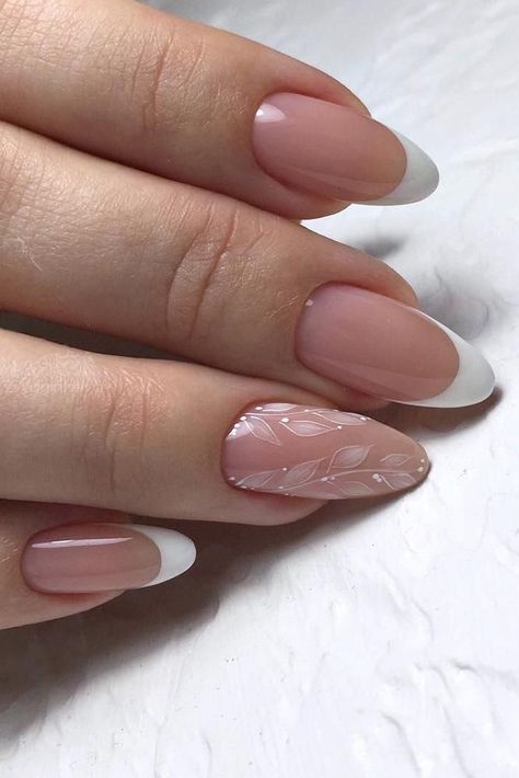 Bridal Nails Designs, Nude Nail Designs, Nail Art Wedding, Her Nails, Bride Nails, Orange Nails, Bridal Nails, Prom Nails, Elegant Nails