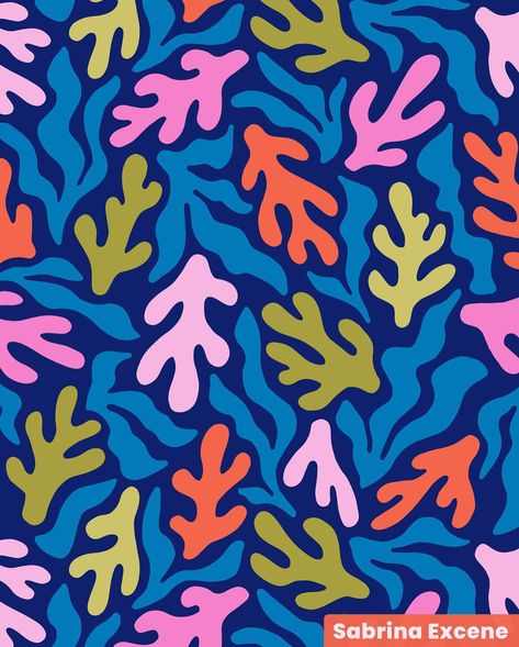 Coral Kelp Sea 🪸 for @spoonflower ‘s “A Trip to the Beach” challenge. I thought the graphic, abstract-like shapes in pops of bold color would be a really fun pattern on bathing suits 💙 . . . #coralillustration #tropicalpattern #beachyvibes #swimweardesign #patternlove #patterndesign #spoonflowerfabric #surfacepatterndesigner Coral Graphic Design, Coral Illustration, Sea Fabric, Graphic Abstract, Fabric Home Decor, Tropical Pattern, Bold Color, Surface Pattern Design, Cool Patterns