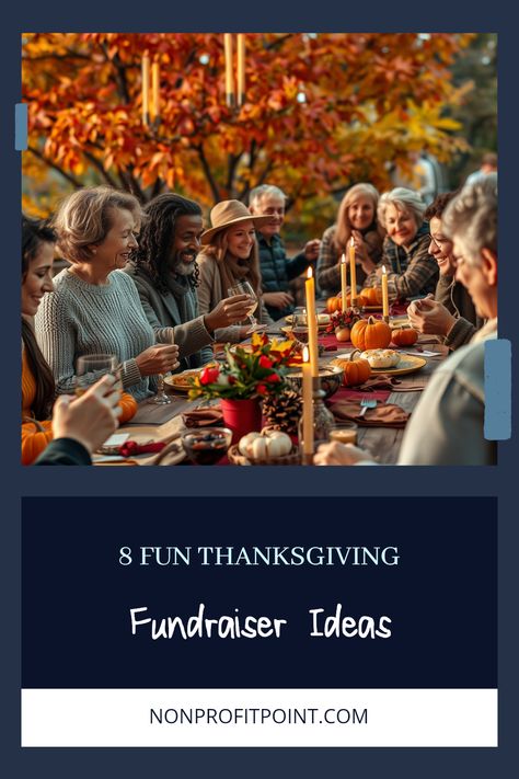 Get ready for the holiday season with these 8 fun Thanksgiving fundraising ideas perfect for nonprofits in 2023! From community dinners to virtual auctions, we’ve got creative ways to bring your community together while raising vital funds. Each idea is simple to implement and helps spread the joy of giving around the holiday table. Discover how you can make this Thanksgiving meaningful with unique events that resonate with donors of all ages while making a real impact. Join us in making a difference this season! Thanksgiving Fundraiser Ideas, Thanksgiving Fundraiser, Food Festivals Event, Fundraising Calendar, Creative Fundraising, Charity Run, Unique Thanksgiving, Pet Organization, Fundraiser Ideas