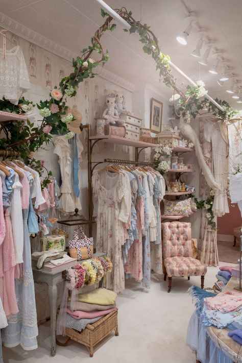 LoveShackFancy's new store at 390 Bleecker Street is unabashedly feminine and romantic. Marcela Cussolin Fairy Room, Aesthetic Rooms, Pretty Room, Dreamy Room, Kawaii Room, Dream Room Inspiration, Room Inspiration Bedroom, Room Ideas Bedroom, Bedroom Aesthetic