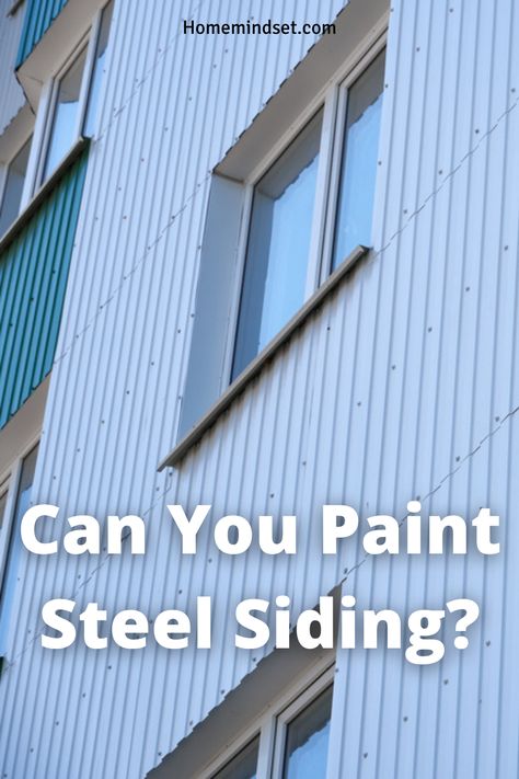 You may have wondered, can you paint steel siding? We answer this and many more questions in our complete guide. Painted Metal Building Exterior, Painting Metal Siding Houses, How To Paint Steel Siding, How To Paint Metal Siding On A House, Painting Steel Siding, Paint Metal Siding, Painting Metal Siding, Metal Siding Exterior, Steel Siding Exterior House