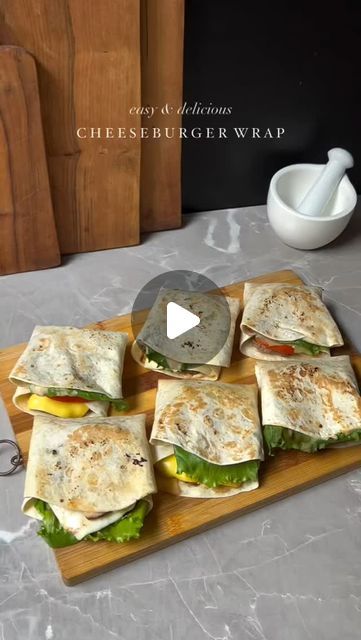 Cheeseburger Wrap, Cheeseburger Wraps, Tortilla Bread, Turkey Patties, Fast Easy Dinner, Wrap Food, Fitness Meals, Appetizer Sandwiches, Beef Patties