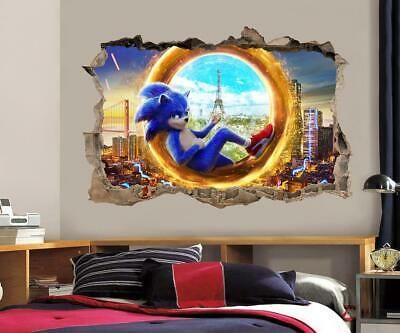 Sonic Forces Infinite Wall Decal Smashed 3D Sticker Decor Vinyl Smash OP189 | eBay Sonic Wall Art, Sonic The Hedgehog Room Ideas, Sonic Themed Bedroom, Sonic Bedroom Ideas Kids Rooms, Sonic Room Ideas Boys, Sonic The Hedgehog Bedroom Ideas, Sonic Room Decor, Sonic Bedroom Ideas, Sonic Room