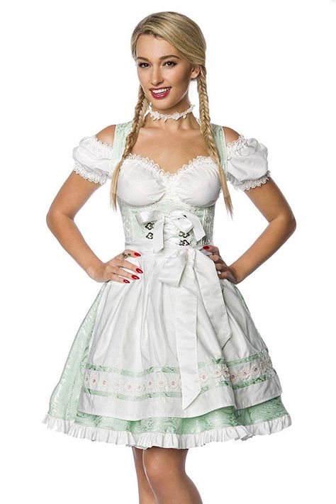 German Dress Dirndl, Oktoberfest Costume, Dirndl Outfit, Beer Girl, Dirndl Dress, Apron Dress, Sweet Dress, Flare Skirt, Traditional Dresses