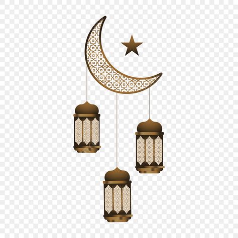 Islamic Moon And Star, Ramadan Background Design, Ramadan Lantern Design, Lantern Islamic, Islamic Moon, Png Islamic, Islamic Png, Ramadan Design, Ramadan Moon