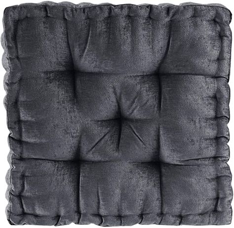 Amazon.com: Azza - Cojín de piso con diseño inteligente cuadrado almohadillado de felpilla con orilla festoneada, hipoalergénico, cojín para banco/silla: Home & Kitchen Yoga Living Room, Square Floor Pillows, Bench Chair, Tufted Seat Cushion, Meditation Pillow, Square Pouf, Large Cushions, Meditation Cushion, Pretty Decor