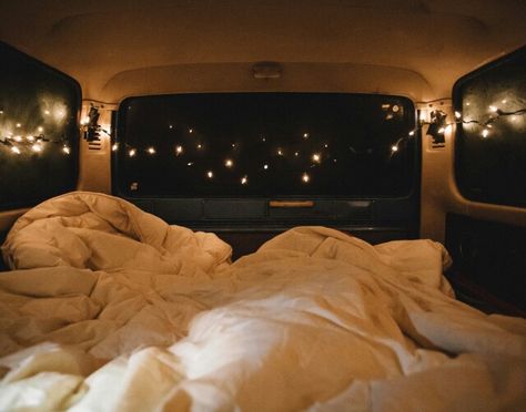 When we convert our bus we should put fairy lights in it :D Road Trip Van, Road Trippin, Album Design, Car Camping, Camping Hacks, Adventure Awaits, Goa, Van Life, Fairy Lights